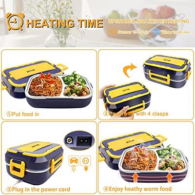 Heated Lunch Boxes For Adults, 60w Electric Lunch Box Food Heater