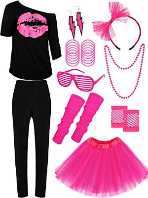WILDPARTY 80s Costume Accessories for Women, T-Shirt Tutu Fanny