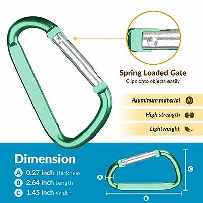 Carabiner Clip, Double Anti-Misopening Locking Design, 2.95'' in Alloy  Carabiner Keychain for Outdoor Camping, Key Ring Clip