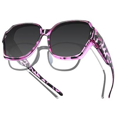 Vintage Thick Frame Square Sunglasses Leopard Transparent Polarized Uv  Protection Shades Eyeglasses Outdoor Cat Eye Sunglasses - Temu