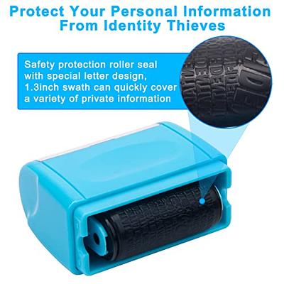  6 Pcs Seal Security Stamps Plastic Stamps Name Stamps The Name  Stamp Confidential Roller Stamp Stamps for mailing Confidential Stamps  Privacy Protection Stamps Handheld ID Card die : Office Products