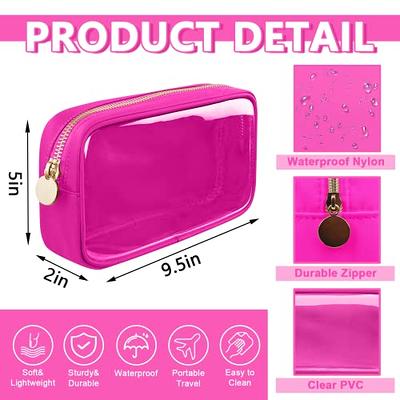 YESMET Small Makeup Bag, Clear Mini Makeup Bag for Purse, Cute