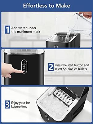  ecozy Portable Ice Maker Countertop, 9 Cubes Ready in 6 Mins,  26.5 lbs in 24 Hours, Self-Cleaning Ice Maker Machine with Ice Bags/Ice  Scoop/Ice Basket for Home Kitchen Office Bar Party