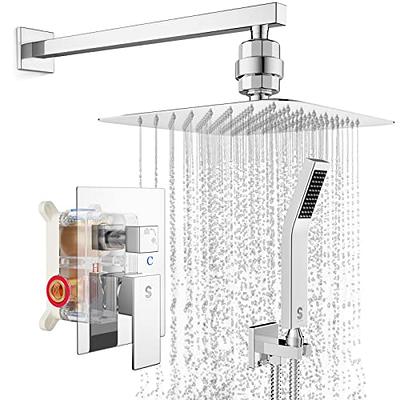 SR SUN RISE Wall Mounted Rainfall Shower Head System with 20 Stage Shower  Filter for Hard Water, High Output Shower Head Filter Faucet to Remove  Chlorine and Fluoride, Polished Chrome - Yahoo Shopping