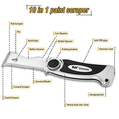 Metal Paint Scraper & Spatula tool QIANBEIY Stainless Steel Pan  Scraper,Small Utility Cleaning Stiff Scraper for Window Recesses Floor and  wallpaper scraper,No Blade Change Required - Yahoo Shopping