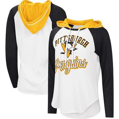 Oakland Athletics Tiny Turnip Women's Baseball Pow 3/4-Sleeve Raglan  T-Shirt - White/Black