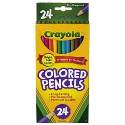 Crayola 684112 12 Assorted Short Barrel 3.3mm Colored Pencils