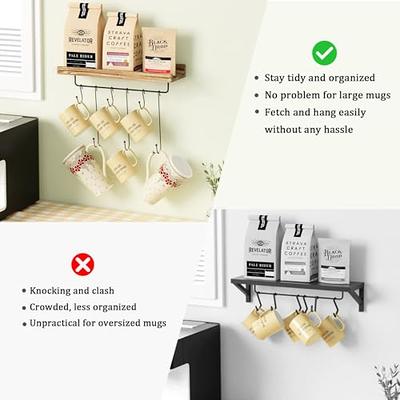 simpletome Mug Hooks Under Cabinet, Coffee Cup Organizer, Ceiling Storage  Hanger For Office Cafe Bar Kitchen Utensils