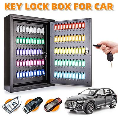 VEVOR Key Cabinet, Key Lock Cabinet Steel, Q235 Steel Key Storage, Wall  Mounted Key Storage Box, Black Key Box Organizer for School, Office, Hotel