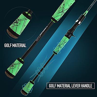 One Bass Fishing Pole 24 Ton Carbon Fiber Casting and Spinning Rods - Two  Pieces, SuperPolymer Handle Fishing Rod for Bass Fishing