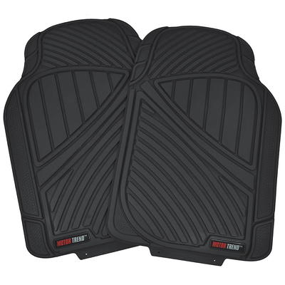 Motor Trend Black FlexTough Car Floor Mats - Deep Dish Heavy Duty Rubber Contour Floor Liners for Car SUV Truck