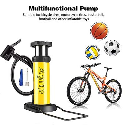 Agltp Bike Pump, Mini Bike Floor Pump Compact Mini Portable