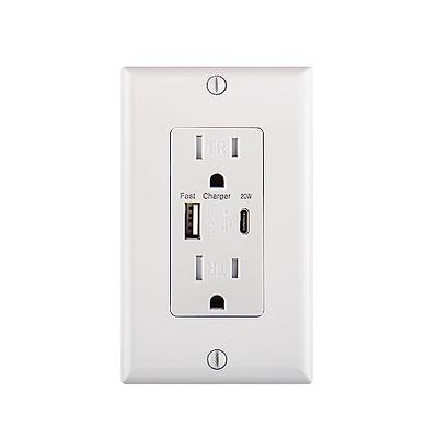 BN-LINK Electrical Outlet In-Wall Smart Wi-Fi Outlet w/ USB Port