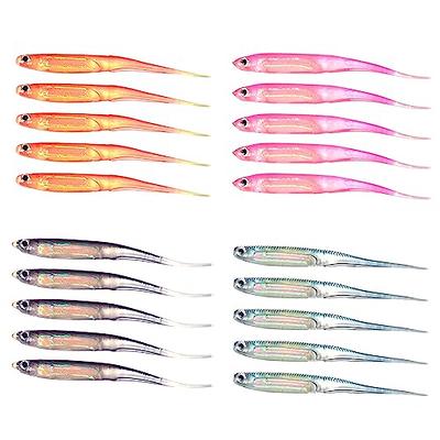 SEIWEI Soft Fishing Lures, 20pcs Plastic Mackerel Fishing Baits