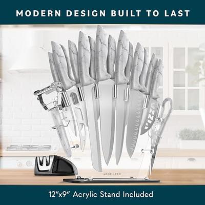 Home Hero 8 Pcs Kitchen Knife Set, Chef Knife Set & Steak Knives - Professional Design Collection - Razor-Sharp High Carbon Stainless Steel Knives