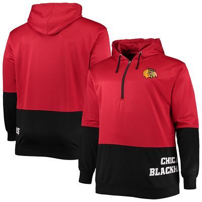 Profile Men's Royal/Red Chicago Cubs Big & Tall Yoke Full-Zip Hoodie