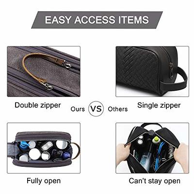 Mens Toiletry Bag with Zipper Large-Capacity Case Organizer Portable Travel  Dopp