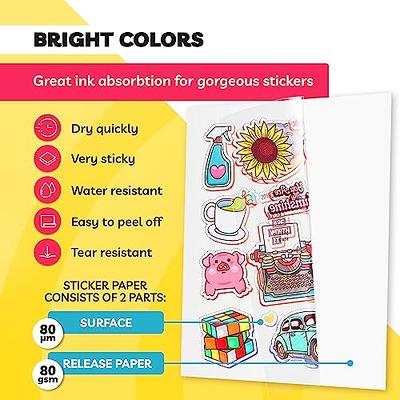 25 Sheets Translucent Clear Printable Vinyl Sticker Paper A4 Size (8.25 x  11.7) Waterproof Sticker Paper for Inkjet/Laser Printer