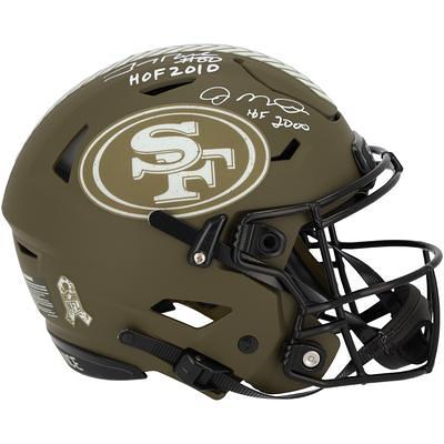 Joe Montana San Francisco 49ers Autographed Riddell Flat White Alternate  Revolution Speed Authentic Helmet with Multiple