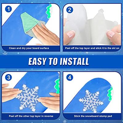 3D Clear Snowflake Snowboarding Stomp Pad PVC Anti-Slip Stomp Pad for  Providing Extra Grip on