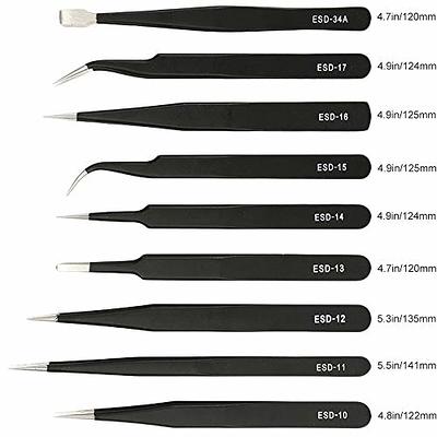 SIMPHONY 6PCS Precision Tweezers Set, Premium Anti-Static