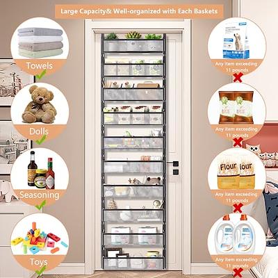 Over the Door Pantry Organizer, 10-Tier Adjustable Baskets Pantry