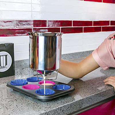 Batter Dispenser Hand Held Manual Pancake Cupcake Batter Mixer