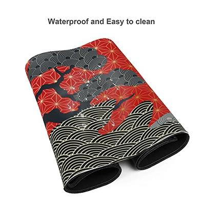 Black and White Japanese Waves Sea Dragon Gaming Mouse Pad XL, Extended  Large Mouse Mat Desk Pad, Stitched Edges Mousepad, Long Non-Slip Rubber  Base Mice Pad, 31.5 X 11.8 Inch - Buy