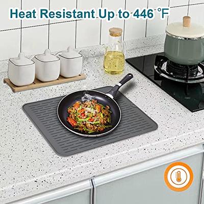Silicone Dish Drying Mat, Kitchen Countertop Drying Mat, Heat