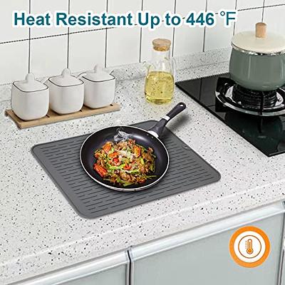 Dish Drying Mat for Kitchen Silicone Counter Heat Resistant Mat