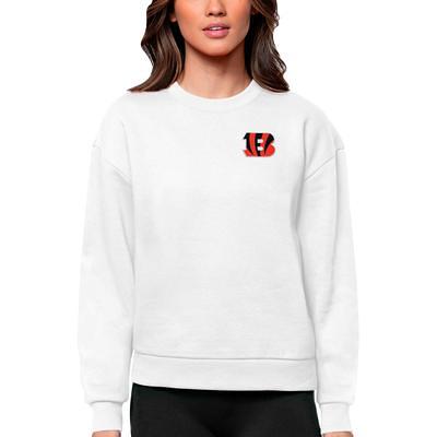 Men's Antigua Black Cincinnati Bengals Logo Victory Pullover Hoodie 