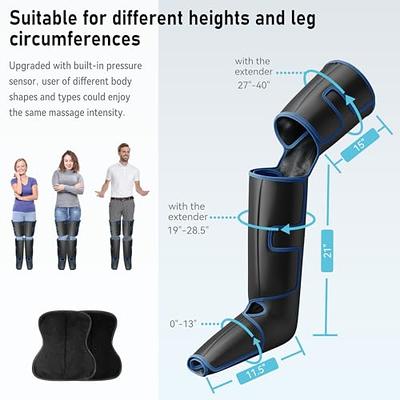  SHINE WELL Leg Compression Massager, Leg Massager for  Circulation and Pain Relief, Air Compression Leg Massager with 3 Modes 3  Intensities 2 Extenders and Adjustable Wraps, Gift for Family Friend 