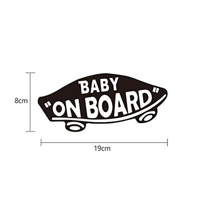 2Pcs Baby On Board Sticker for Cars,Kid On Board Skateboard Decal Vinyl  Sticker,Kids On Board Car Sticker,Safety Sign Decal for Kids for Cars,  Trucks, Vans (Black,7.5 * 3.1inch) - Yahoo Shopping