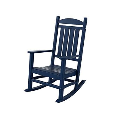 POLYDUN Outdoor Rocking Chair, Looks Like Wood, High Back Poly Lumber Patio  Rocker Chair, 365Lbs Support, All-Weather Porch Rocking Chair for Lawn,  Backyard, Indoor, Garden, White - Yahoo Shopping