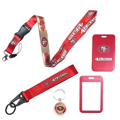 Detachable 49ers ID badge holder for teams fans with lanyard