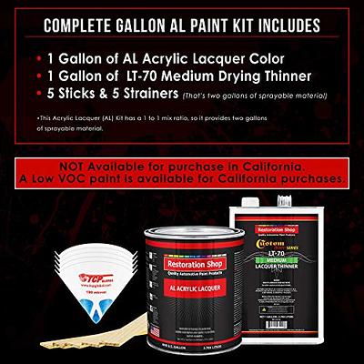 Restoration Shop - Jet Black (Gloss) Acrylic Enamel Auto Paint - Complete  Gallon Paint Kit - Professional Single Stage High Gloss Automotive, Car