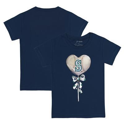 Houston Astros Tiny Turnip Infant Heart Banner Raglan 3/4-Sleeve T-Shirt -  White/Navy