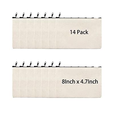 ZeeDix 12 Pieces Canvas Zipper Pouch Bulk, 8.3 x 5 inches DIY Craft Makeup  Travel Cosmetic Pouch Multipurpose Bulk Toiletry Blank Stationery Black  Cotton Canvas Bag with Zipper - Yahoo Shopping