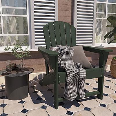 WestinTrends Malibu Outdoor Rocking Chair Set of 2, All Weather Poly Lumber  Adirondack Rocker Chair with High Back, 350 Lbs Support Patio Rocking Chair  for Porch Deck Garden Lawn, Dark Green 