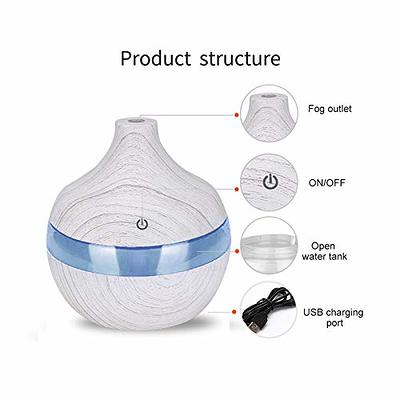 Air Aroma Essential Oil Diffuser, Vase Humidifier, LED Aroma