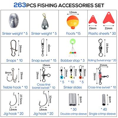 SUPERTHEO Fishing Accessories Kit with Hooks Bass Casting Sinkers