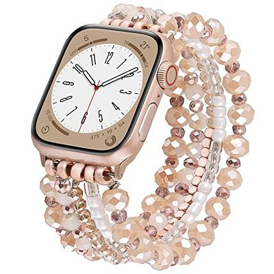  CAGOS Bracelet Compatible with Apple Watch Band 38mm 40mm 41mm  Series 9/8/7/6/5/4/3/2/1/SE, Cute Dressy Boho Beaded Elastic Stretchy  Pretty Strap Replacement for iWatch Bands Women, Brown : Cell Phones &  Accessories