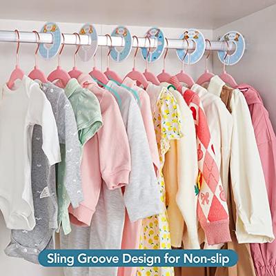 Smartor Premium Velvet Baby Hangers for Closet 50 Pack, 11.8 Safe Durable Baby  Clothes Hangers for Nursery with 6 Pcs Closet Dividers, Sturdy Felt Hangers  for Toddler/Infant/Kids/Childrens - Pink - Yahoo Shopping