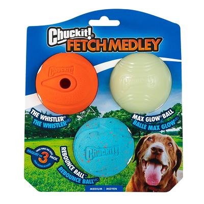Chuckit! Fetch Medley Ball Dog Toys - 3 Pack