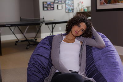 5' Large Bean Bag Chair With Memory Foam Filling And Washable