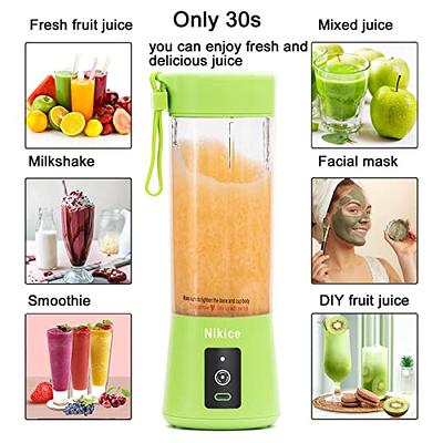 Personal Mini Blender,Portable Juicer Cup Smoothie Maker,Magnetic Secure  Switch Electronic Juicer Cup with Updated 6 Blades, Rechargeable USB for  Fruit and Vegetable,Travel Juicer Bottle 