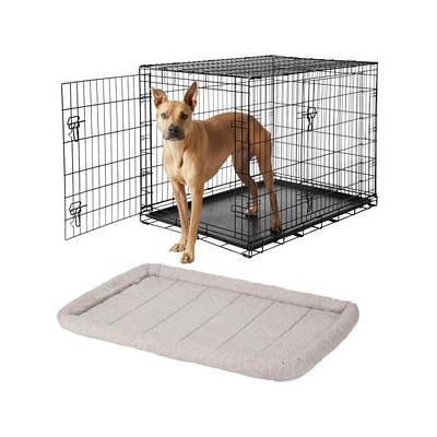FRISCO Quilted Dog Crate Mat, Ivory, 54-in 
