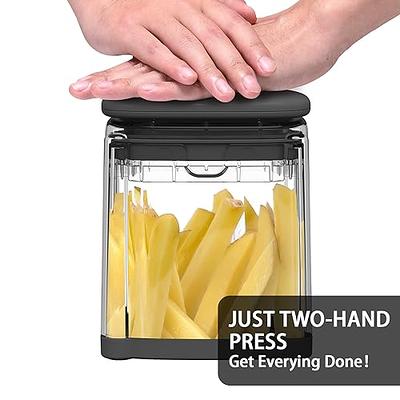 Slap Chop Vegetable Press and Dicer | Stainless Steel Blades | No Mess  Container | Slice French Fries, Fruit, and More in Seconds | Easy to Clean