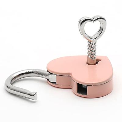 4pcs Baggage Locks Small Padlock Locks Heart Locks With Keys for Diary  Luggage