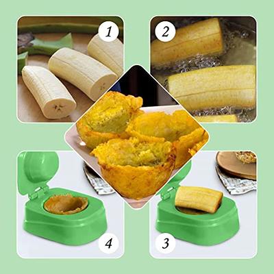 Plantain Press Smasher, Wooden Tostonera Plantain Press with Handle, Banana  Smasher Maker, Portable Plantain Press Easy Storage for Fried Plantains